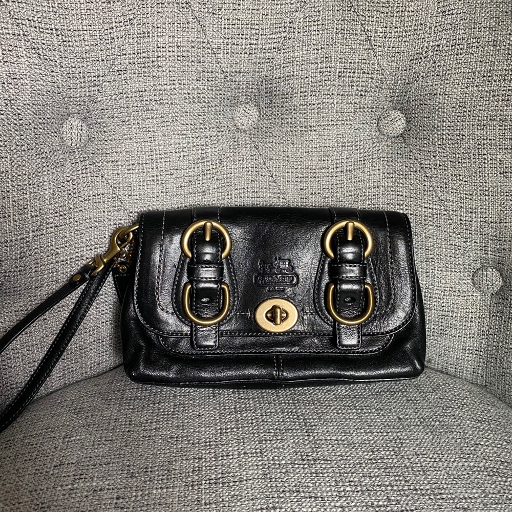 Black Coach Wristlet